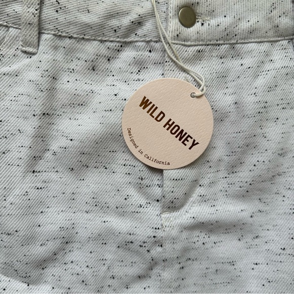 NWT White Denim Heathered Mini Skirt - Picture 4 of 6